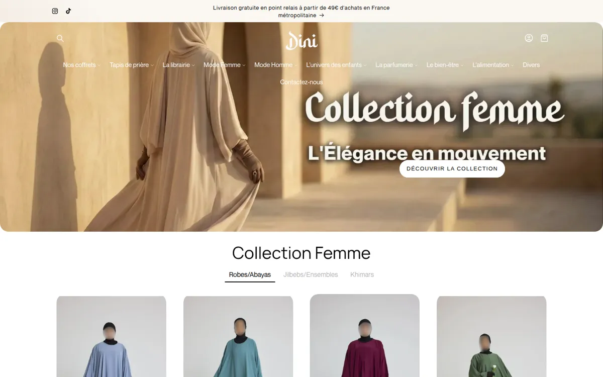 Accueil de la boutique Dini Store